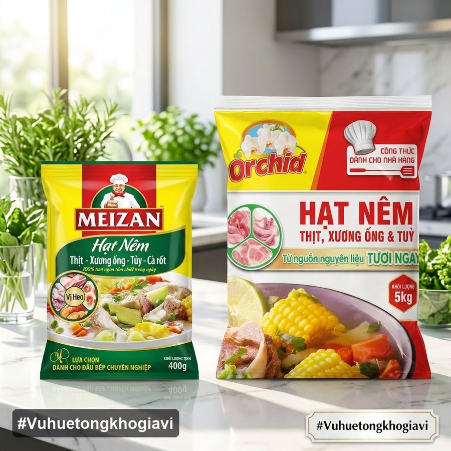 Hạt nêm Meizan & Orchid bao lớn 2kg – 5kg
